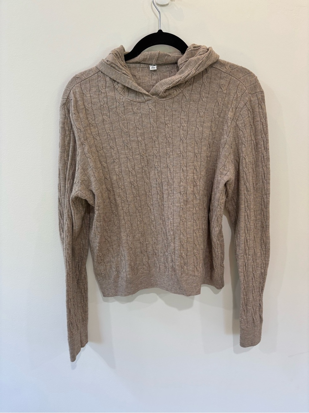 Uniqlo Cable Knit Hoodie Sweater